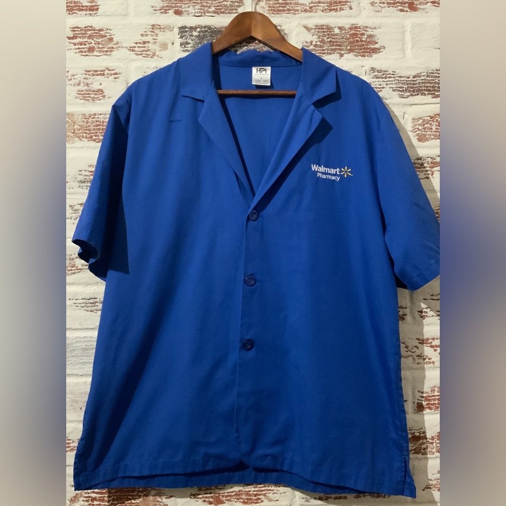Walmart Pharmacy Blue Uniform Top Women’s Size Large NWOT